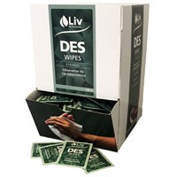 LIV Hand wipes, single packed in dispenser box, 250pcs