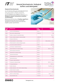 General biochemicals, biological buffers and detergents